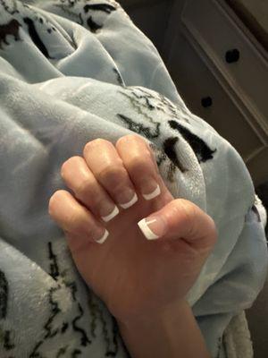 French tip painted in