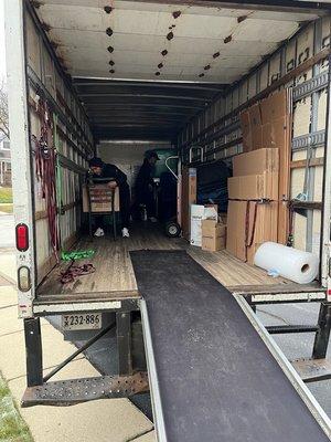 Box truck, which is so clean and organized with everything that needed