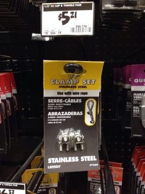 These are $0.68 at the Grange Co op (granted they aren't stainless steel, but Home Depot doesn't have any other options.