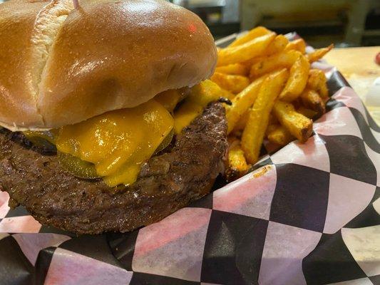 Cheese Burger with Fries