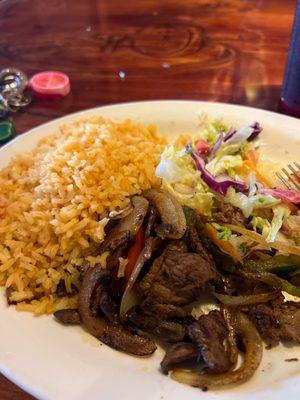 Lunch fajita steak