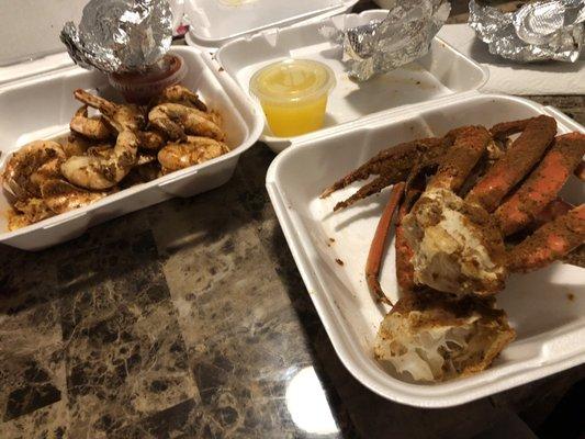 Shrimp and crab legs