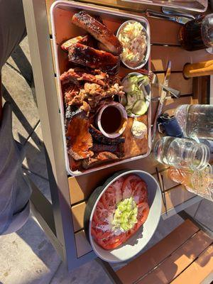 Full Cowboy side w/ Ribs, Brisket, & Pulled Pork.