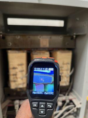 Infrared Cameras on 480v Transformer