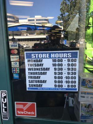 Store hours apparently have changed but the sign hasn't!