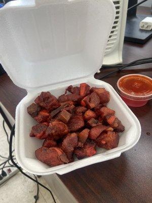 Spare rib tips came with sweet and sour sauce