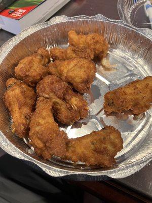 Breaded frozen chicken wings