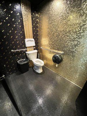 The golden bathroom awaits