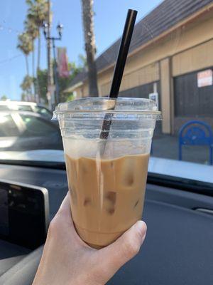 Iced oat milk latte