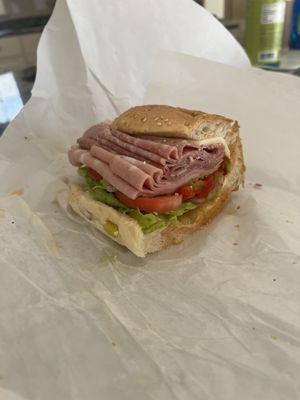 Italian with hots. This his is only half of the sandwich.