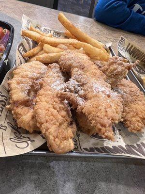 Chicken Tenders with delicious fries