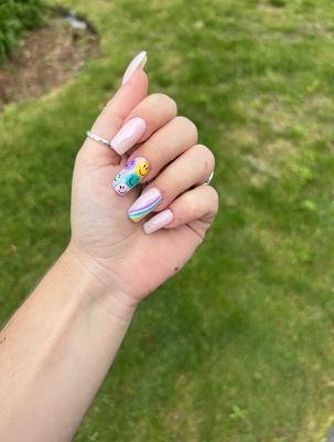 Acrylic with gel polish