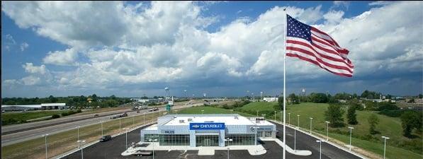 Piles Chevrolet Buick Aerial Picture next to I-75 in Dry Ridge Kentucky next to the Super Wal-Mart at 30 Ferguson Blvd.,  You...