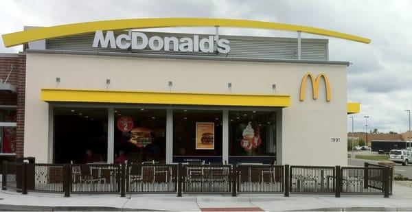 New McDonald's in front of Walmart