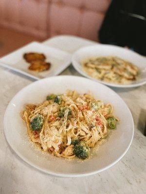 Blackened chicken alfredo.