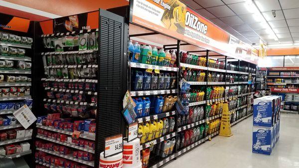 Aisle of motor oils called OilZone