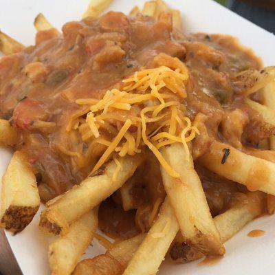 Crawfish étoufée fries