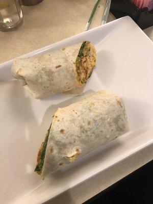 Buffalo Chicken wrap. Very good but spicy!