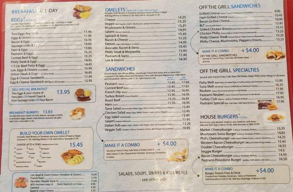 Menu. Both sides. Not sure why they don't have it on their website.