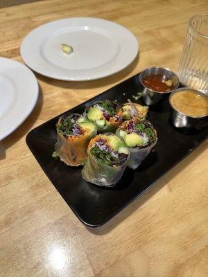 Vegan avocado spring rolls