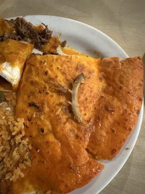 Artery in birria quesadilla