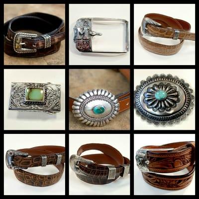 Children's Collection for Boys and Girls Sterling Silver Buckles & Belt Sets