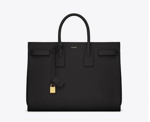 Classic Large Sac de Jour bag in Black Leather