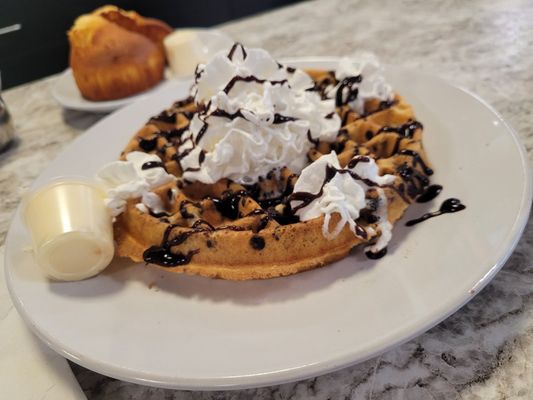 Waffle with chocolate chips