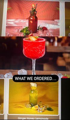 What we ordered