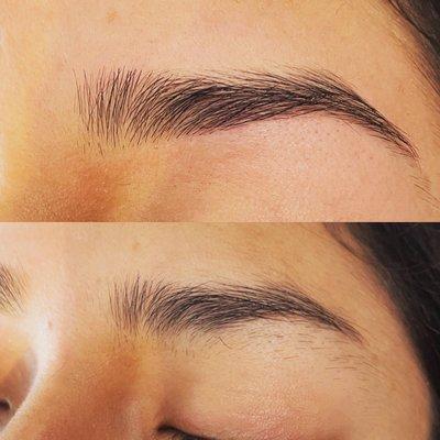 Eyebrow Cleanup by threading technique