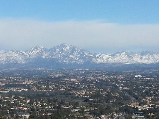 Snow covered Saddleback Mtn.