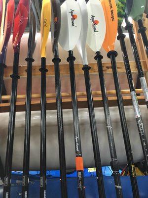 I learned a lot about paddles for kayaking today. Some of the ones we discussed.