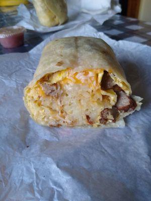 Breakfast Sausage Burrito