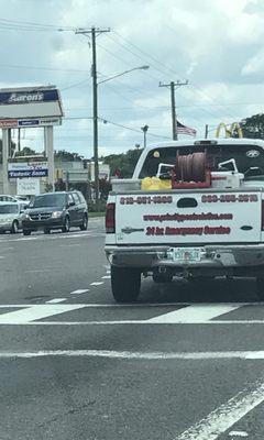 Employee who was tailgating so close that I was scared he would hit my car.