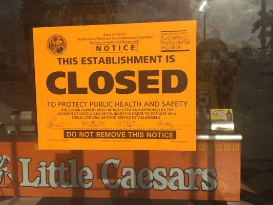 Public Saftey Shut Down and forced closed!