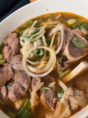 HUE-STYLE SPICY BEEF & PORK NOODLE SOUP