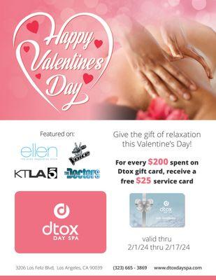 Happy Valentine's month from Dtoxdayspa team!