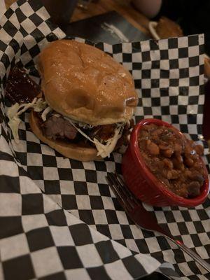 Burnt End Brisket BBQ Sandwich