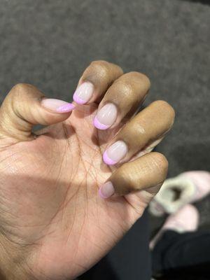 Gel overlay French tips