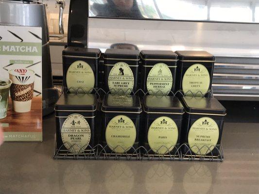 Hot tea selection - Harney and Sons tea bags