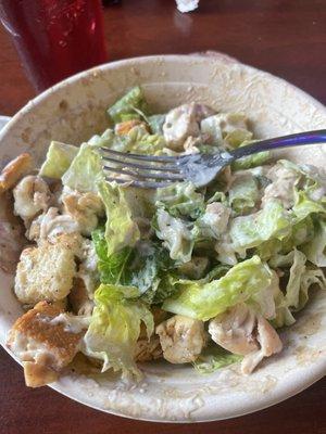 Caesar salad with chicken