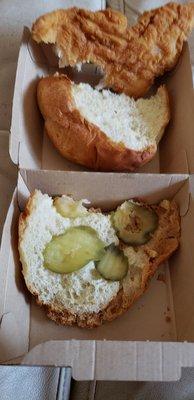 Big and Golden chicken sandwich...