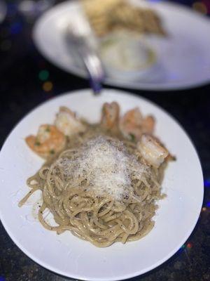 Cacio E Pepe with shrimp