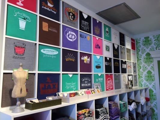 Adult tee shirt wall