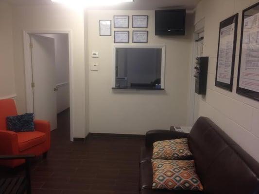 newly renovated waiting room