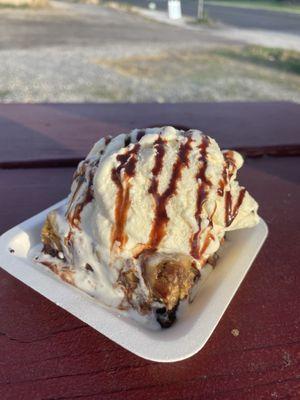 Pumpkin brownie sundae