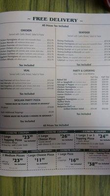 Revised menu 3/4