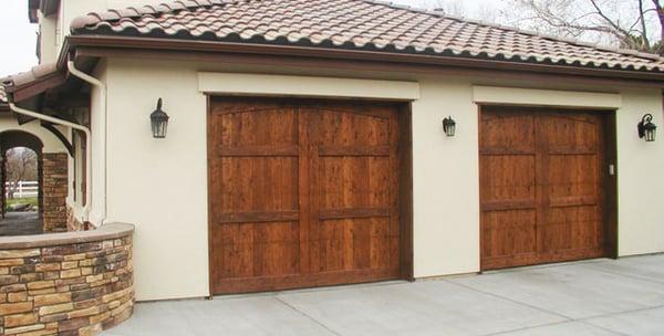 Custom wood garage doors