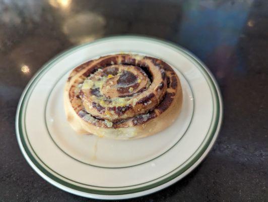 Orange zest cinnamon roll