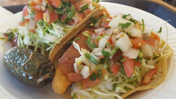 BEST Baja style fish tacos in the City (possibly County) of San Bernardino. No joke.